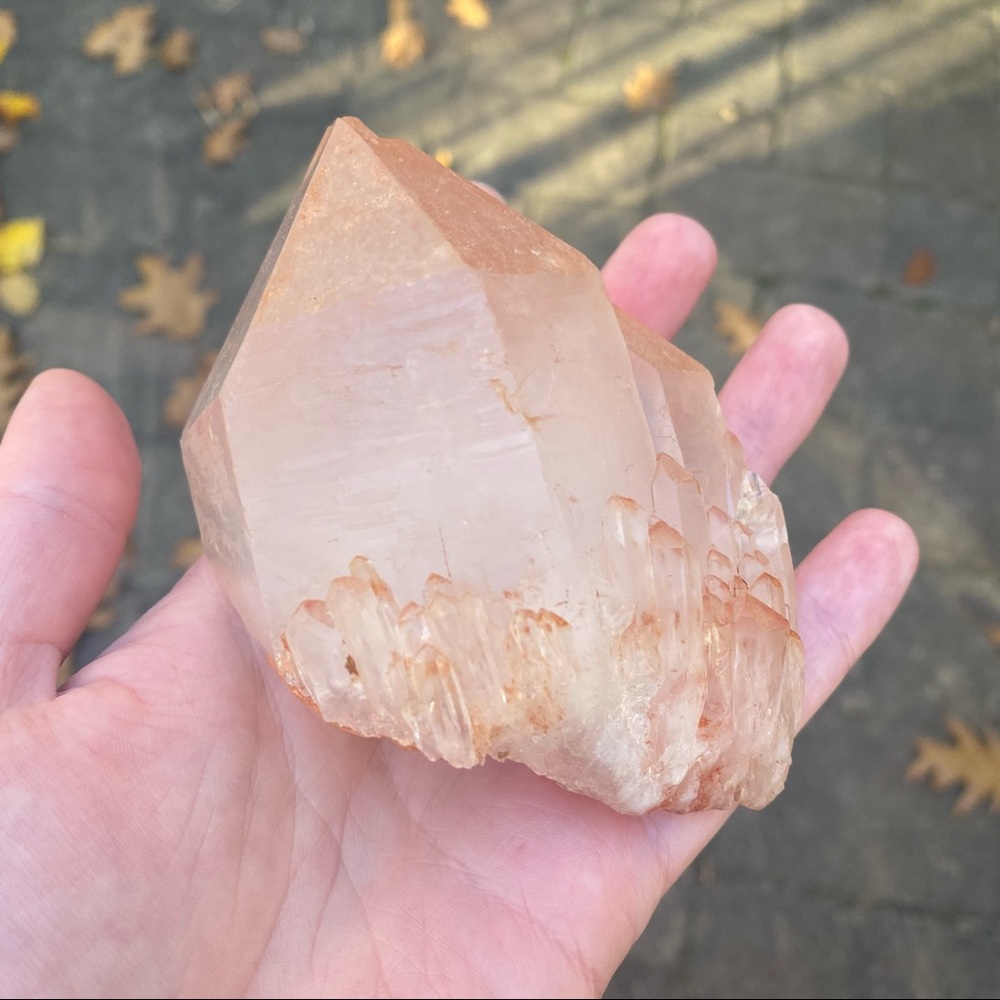 BEAUTIFUL Pink Lemurian Quartz Point Crystal Gemstone - Picture 3 of 5